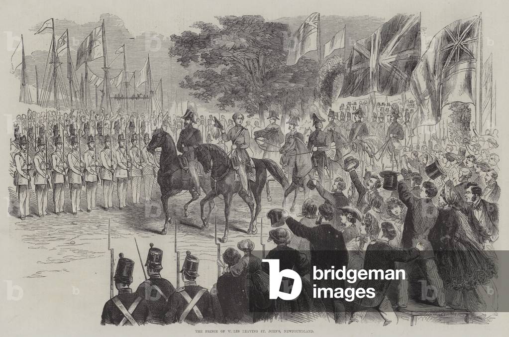The Prince of Wales Leaving St John's, Newfoundland (engraving)
