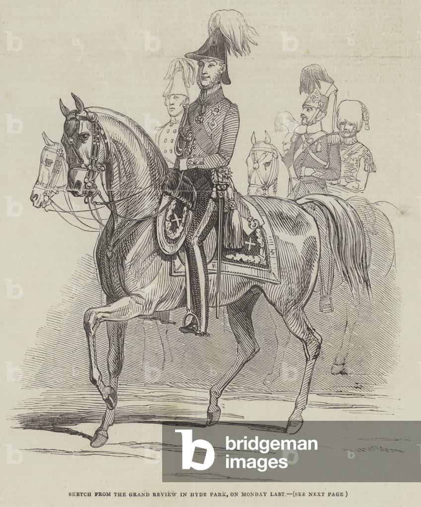 Sketch from the Grand Review in Hyde Park, on Monday Last (engraving)