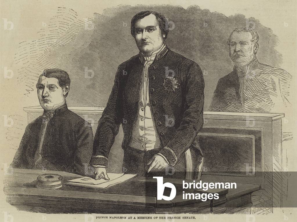 Prince Napoleon at a Meeting of the French Senate (engraving)