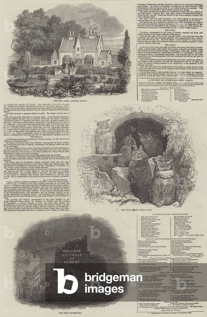 Visit of Her Majesty and Prince Albert to Arundel Castle (engraving)