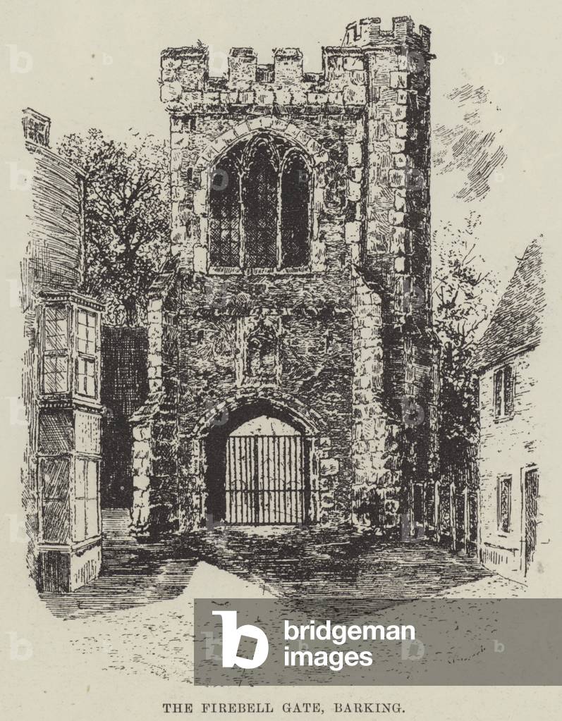 The Firebell Gate, Barking (engraving)