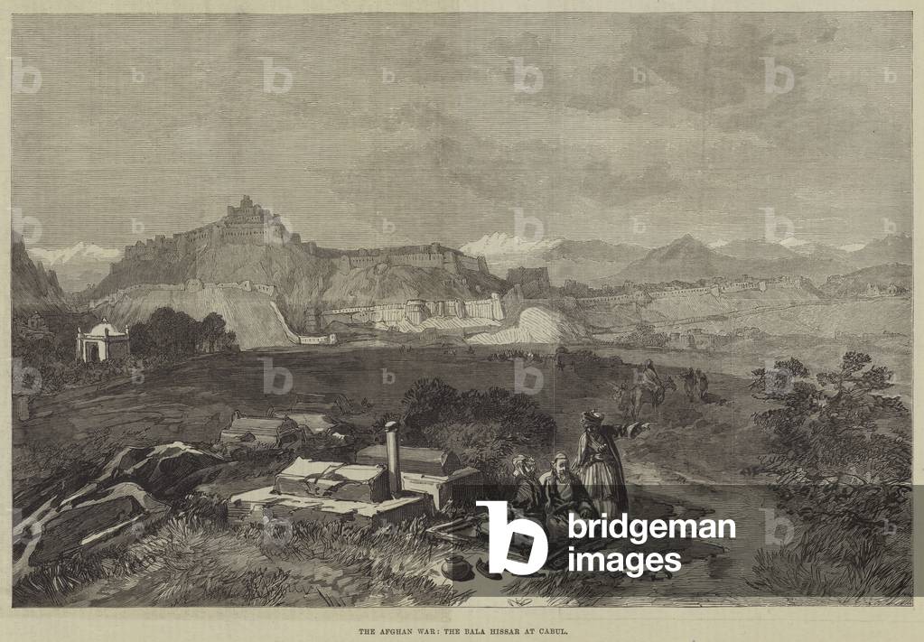 The Afghan War, the Bala Hissar at Cabul (engraving)