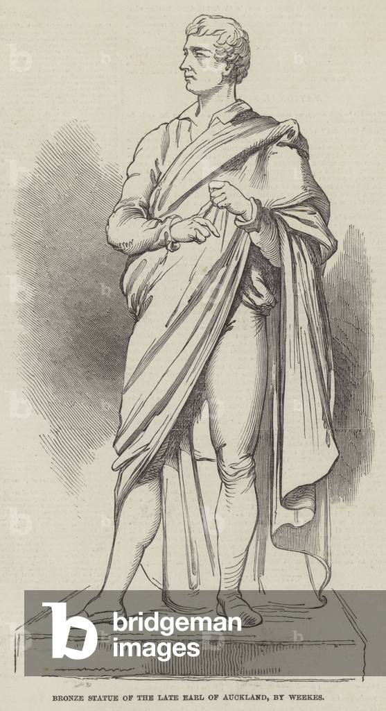 Bronze Statue of the late Earl of Auckland, by Weekes (engraving)