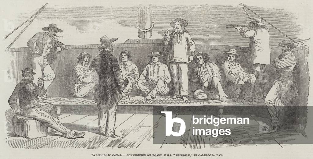 Darien Ship Canal, Conference on Board HMS 