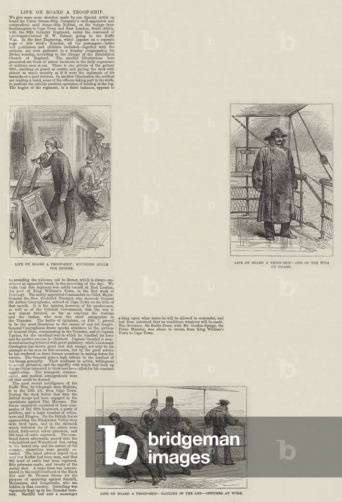 Life on Board a Troop-Ship (engraving)