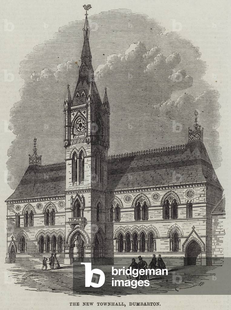 The New Townhall, Dumbarton (engraving)