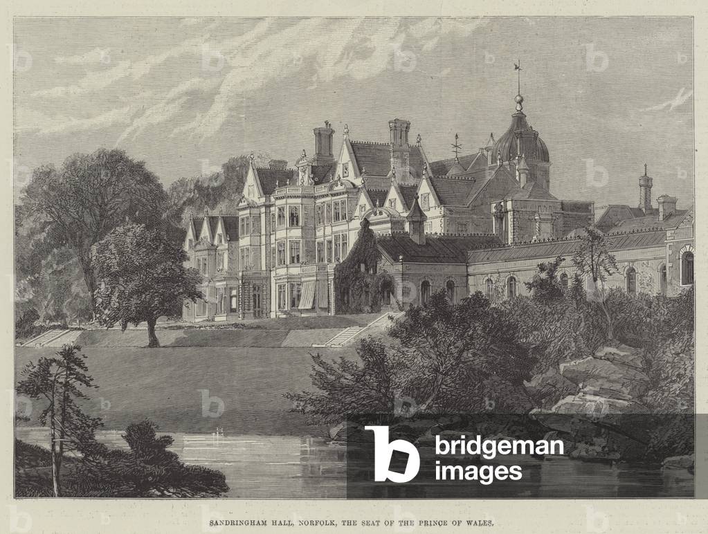 Sandringham Hall, Norfolk, the Seat of the Prince of Wales (engraving)