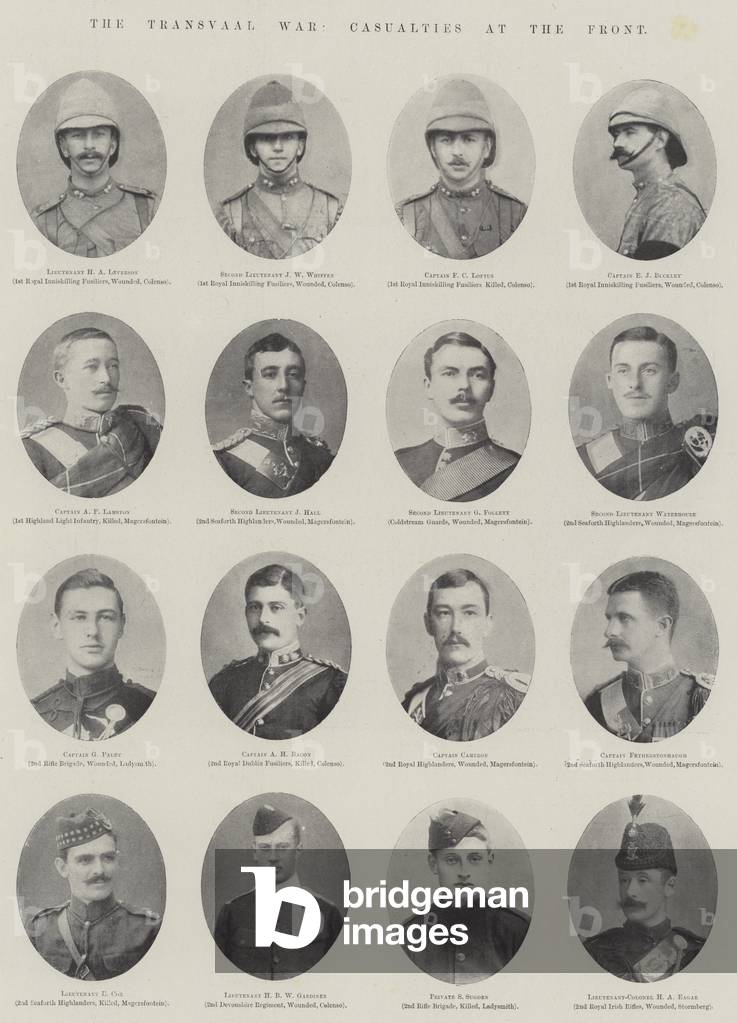 The Transvaal War, Casualties at the Front (b/w photo)
