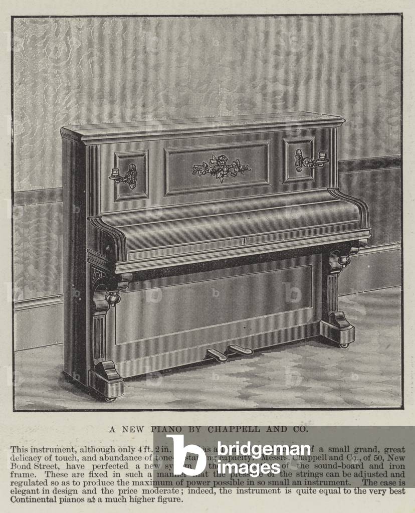 A New Piano by Chappell and Company (engraving)