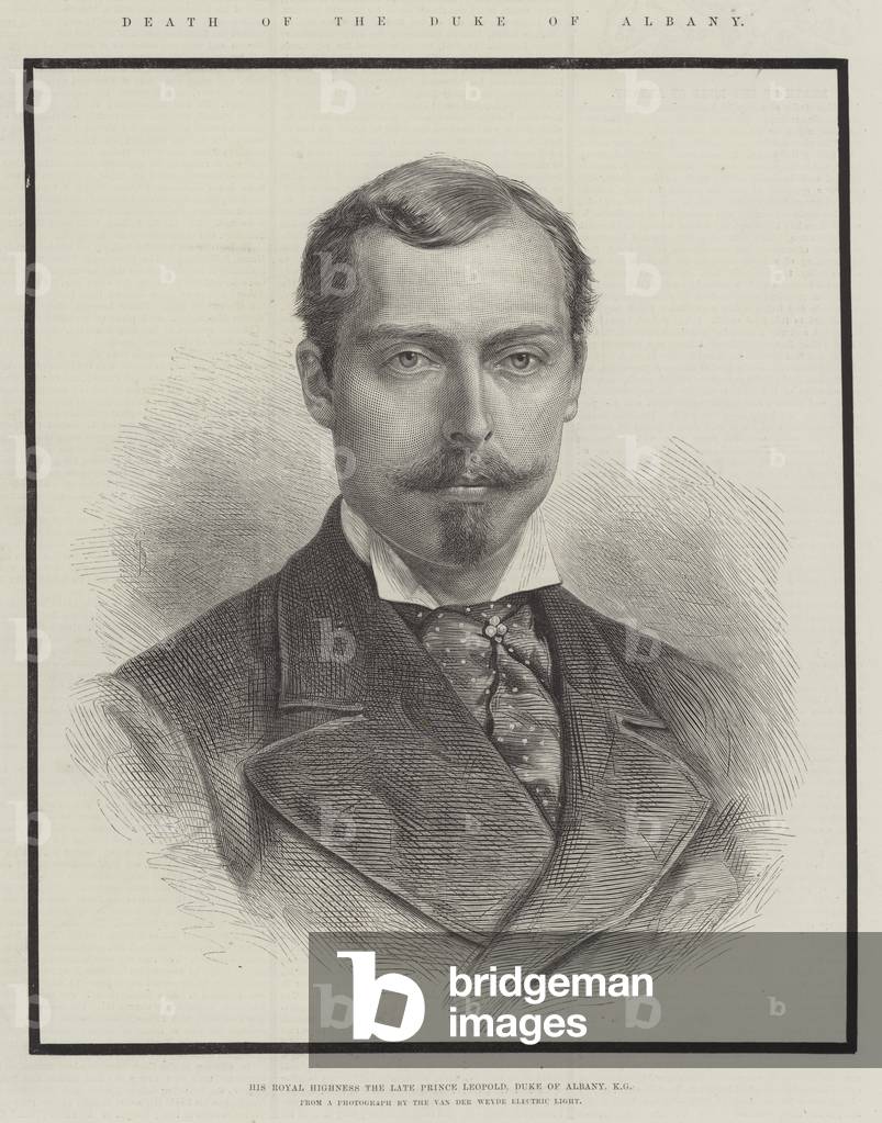 Death of the Duke of Albany, His Royal Highness the late Prince Leopold, Duke of Albany, KG (engraving)