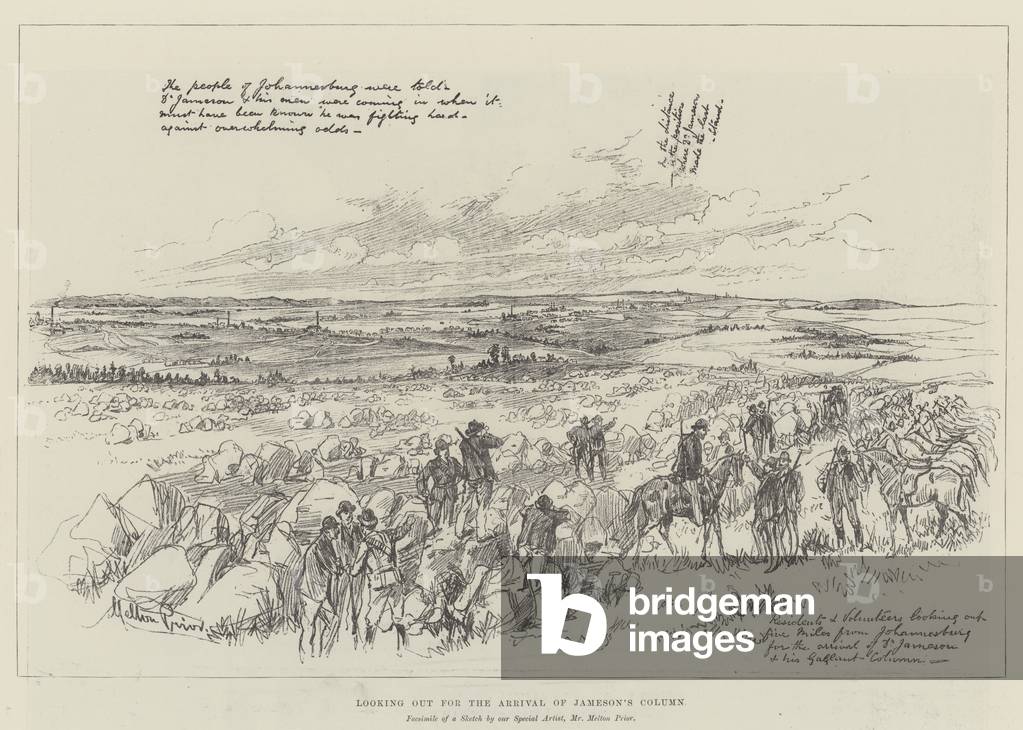 Looking out for the Arrival of Jameson's Column (engraving)