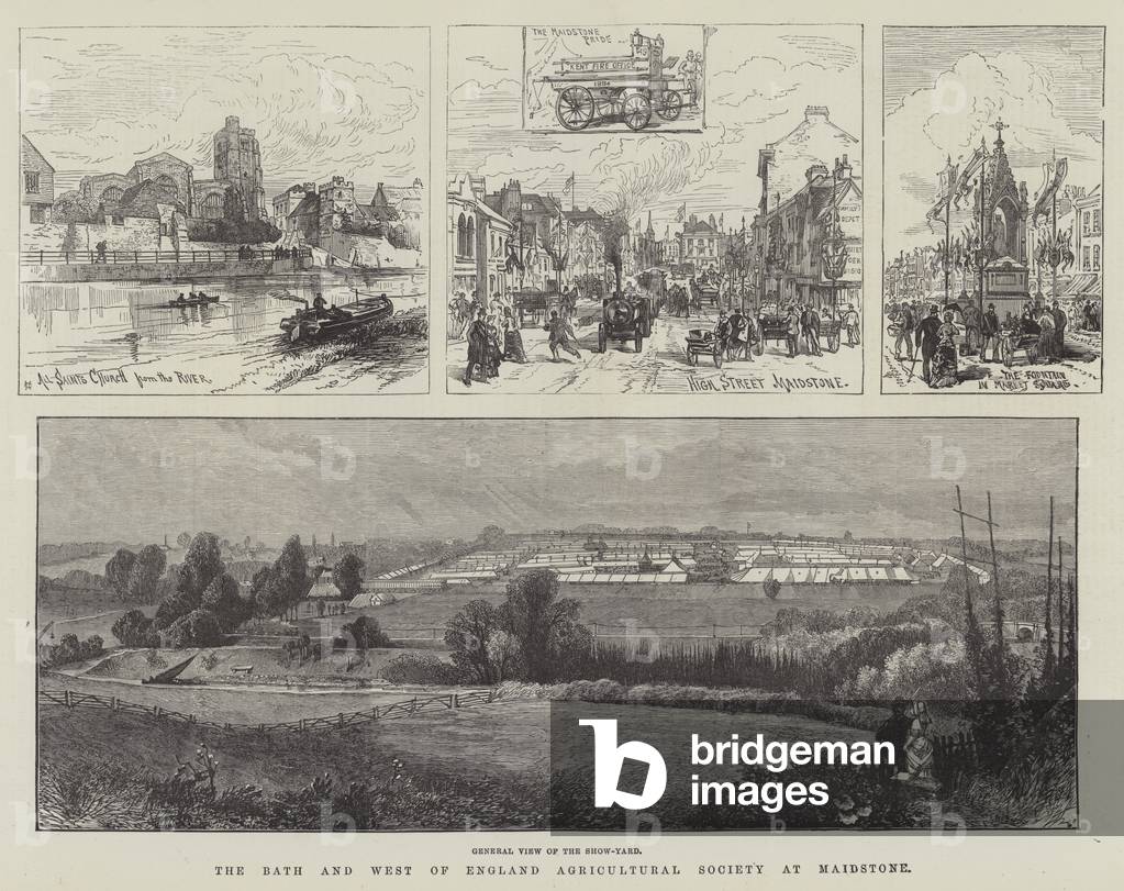 The Bath and West of England Agricultural Society at Maidstone (engraving)