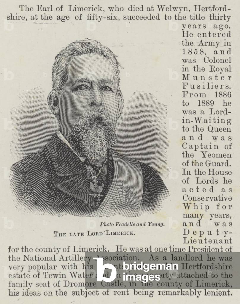 The late Lord Limerick (engraving)
