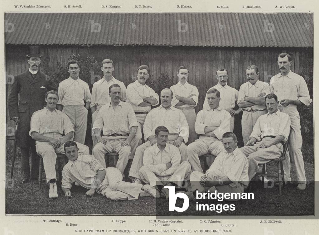 The Cape Team of Cricketers, who begin Play on 21 May, at Sheffield Park (b/w photo)