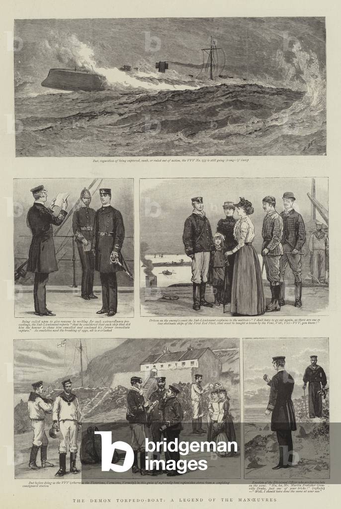 The Demon Torpedo-Boat, a Legend of the Manoeuvres (engraving)
