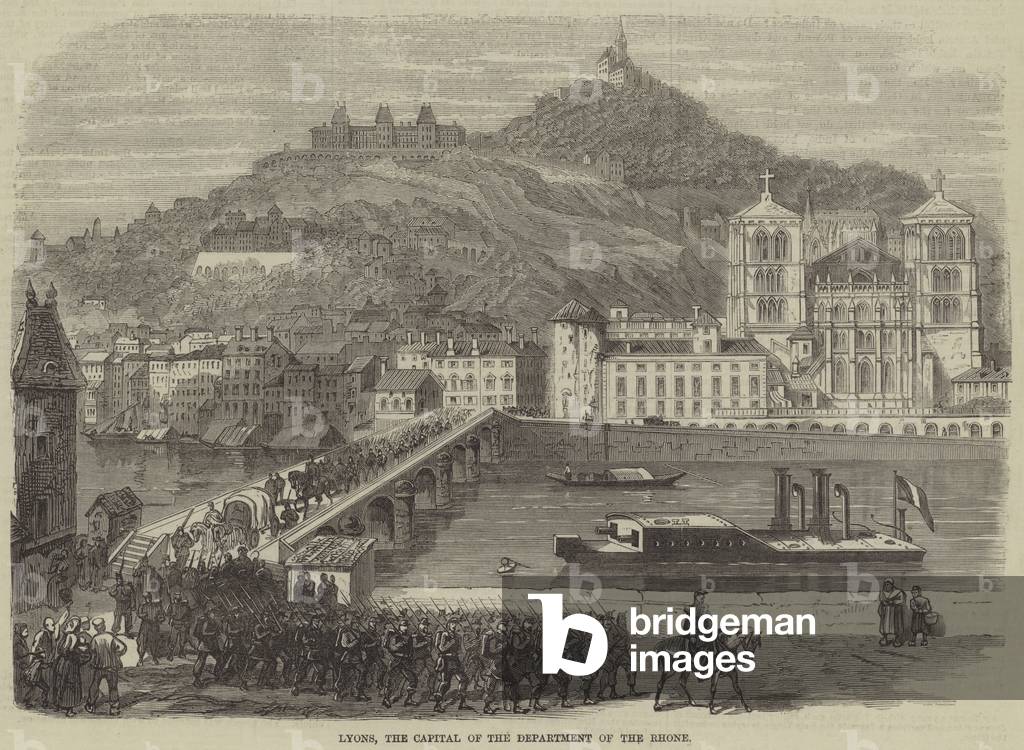 Lyons, the Capital of the Department of the Rhone (engraving)