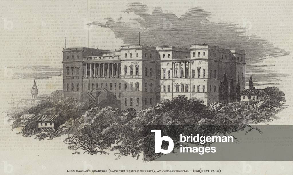 Lord Raglan's Quarters (late the Russian Embassy), at Constantinople (engraving)