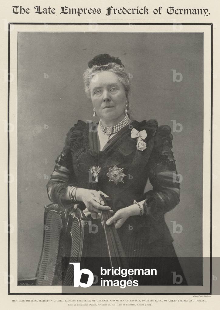 The late Empress Frederick of Germany (b/w photo)
