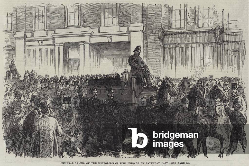 Funeral of One of the Metropolitan Fire Brigade on Saturday Last (engraving)