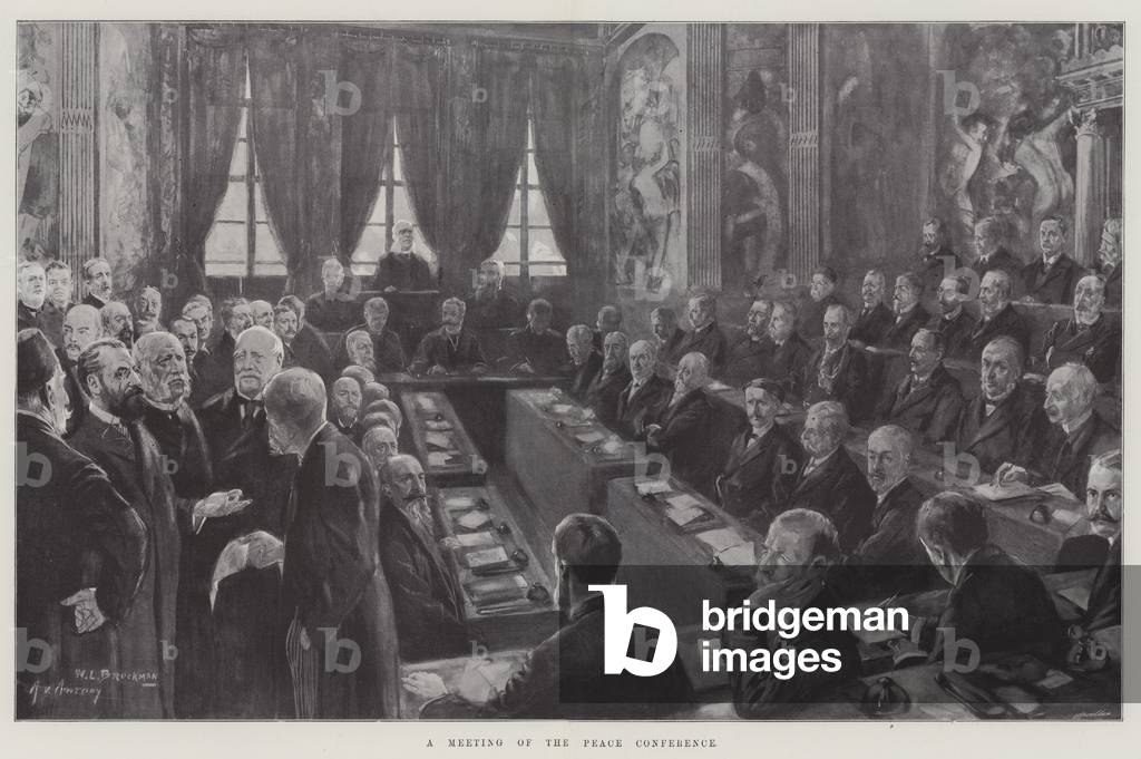 A Meeting of the Peace Conference (litho)
