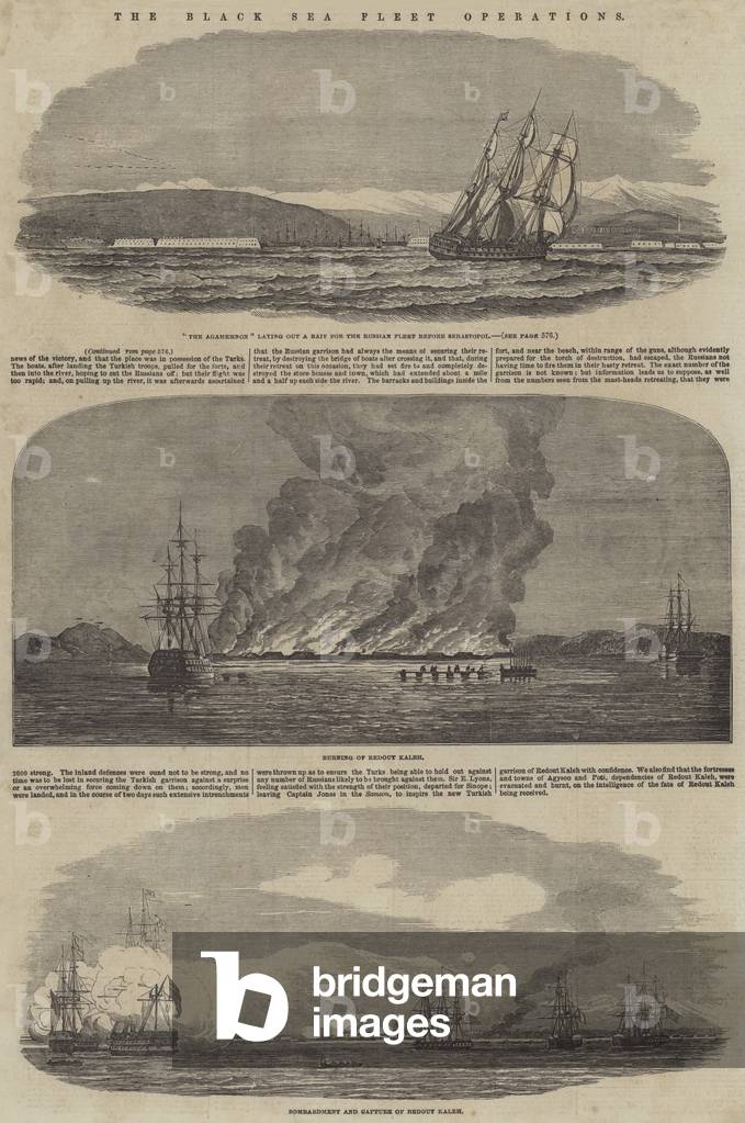 The Black Sea Fleet Operations (engraving)