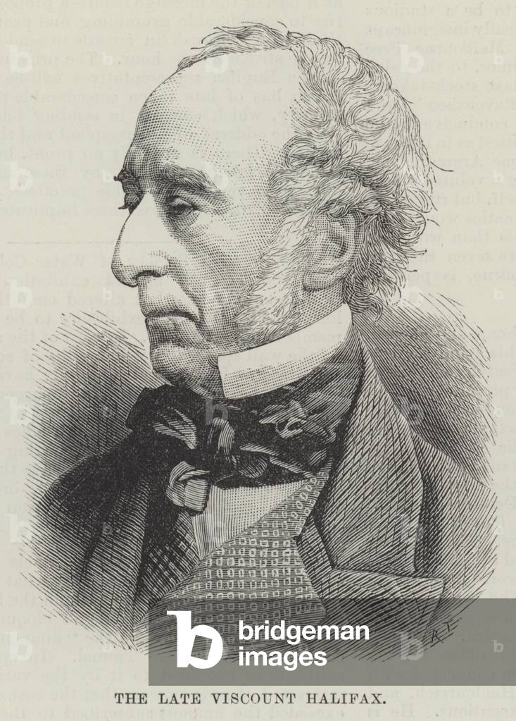 The late Viscount Halifax (engraving)