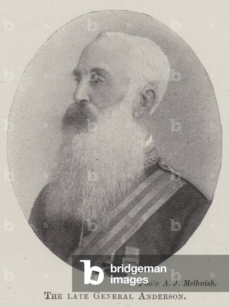 The late General Anderson (b/w photo)