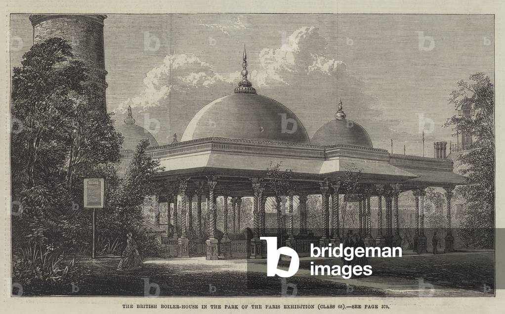 The British Boiler-House in the Park of the Paris Exhibition (engraving)