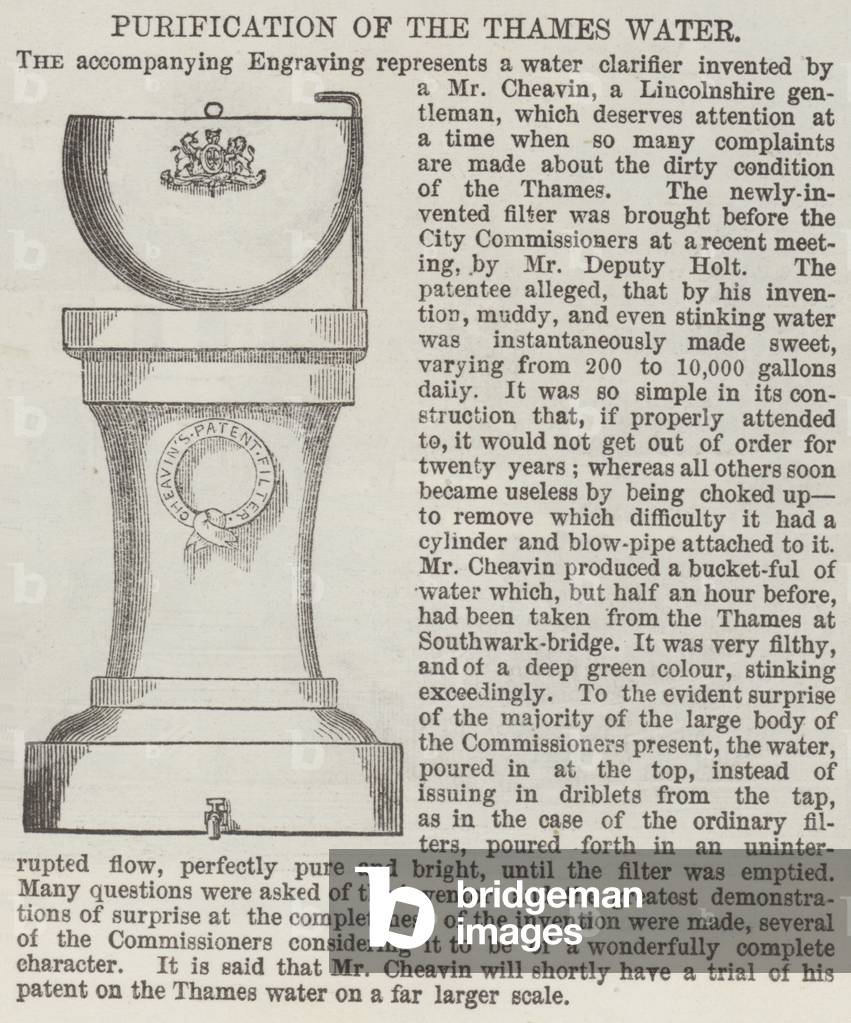 Purification of the Thames Water (engraving)