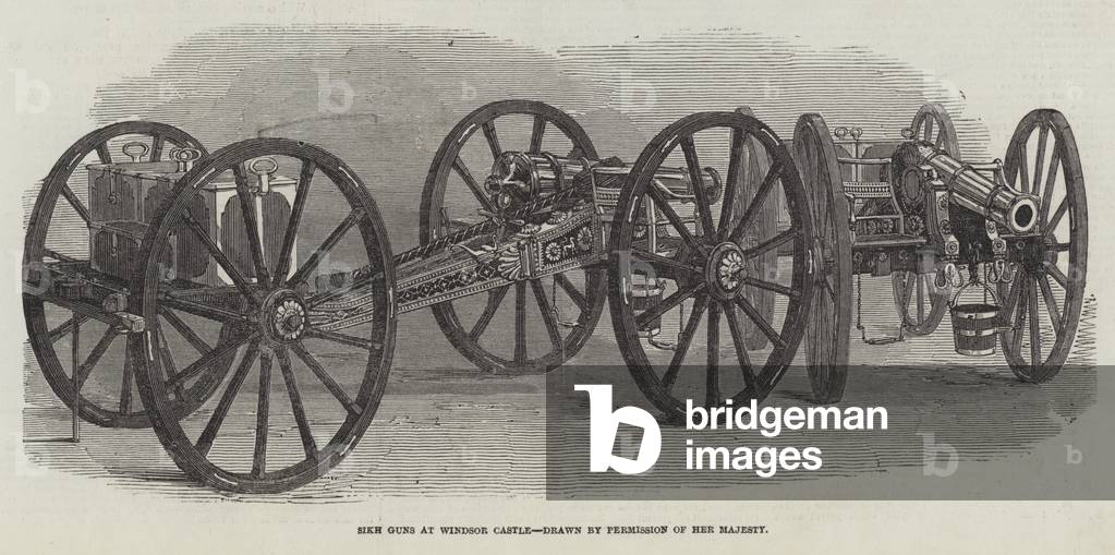 Sikh Guns at Windsor Castle (engraving)