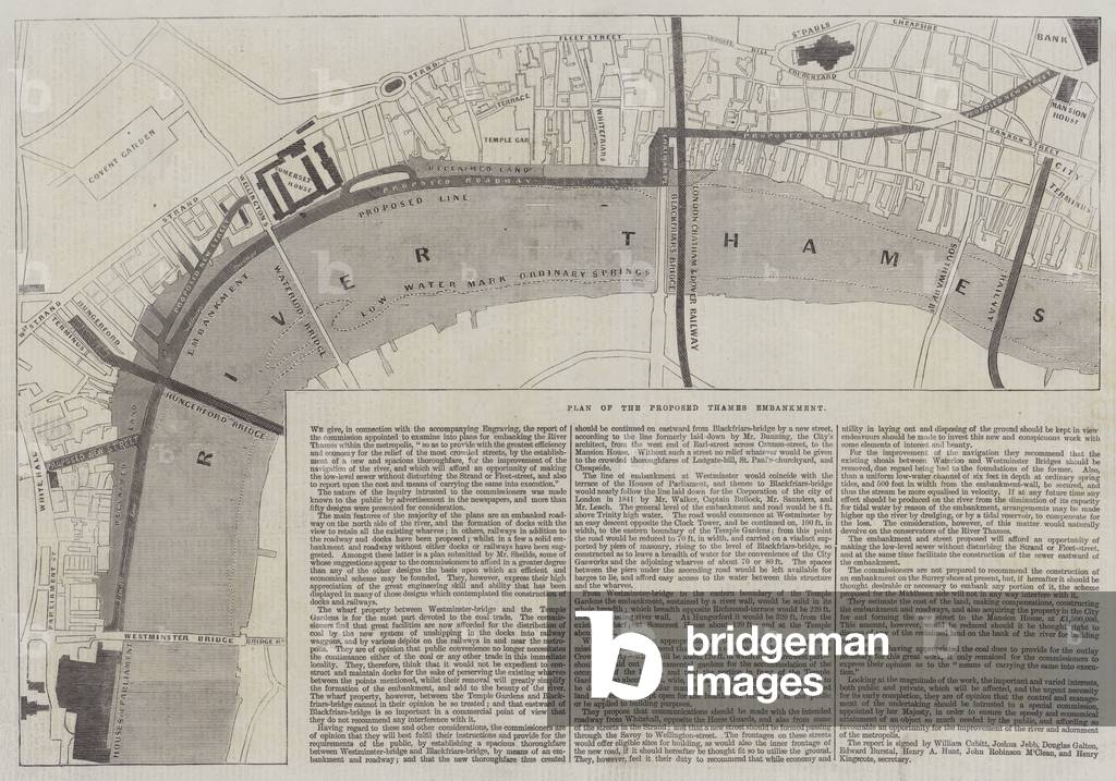 Plan of the Proposed Thames Embankment (engraving)