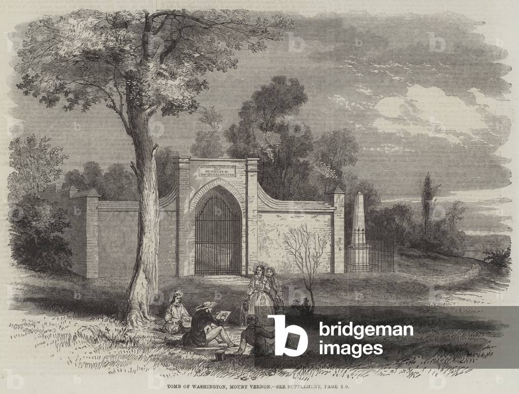 Tomb of Washington, Mount Vernon (engraving)