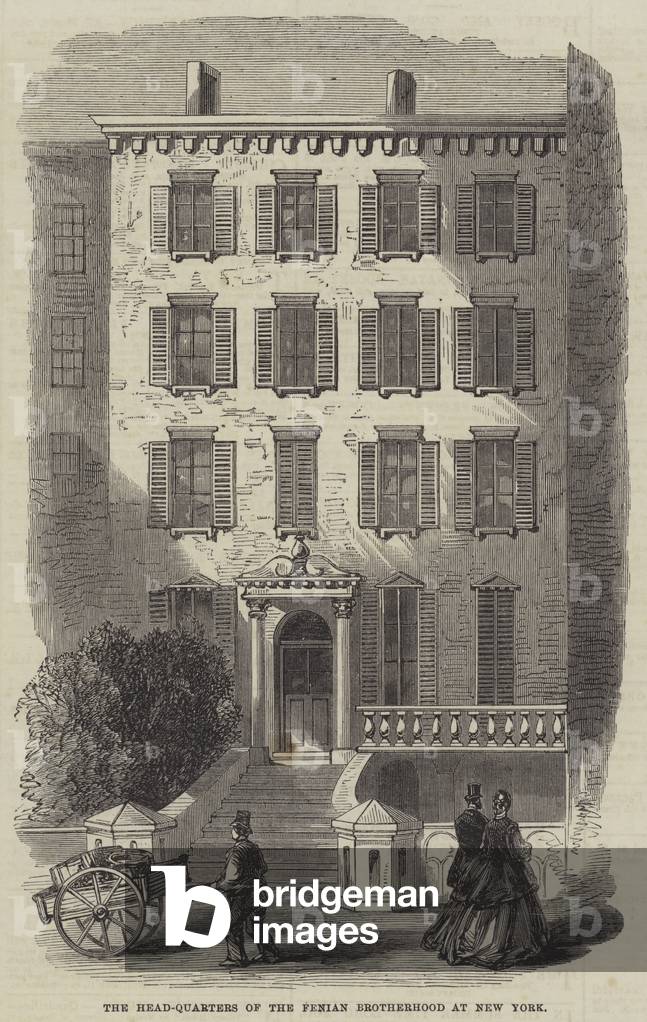 The Head-Quarters of the Fenian Brotherhood at New York (engraving)