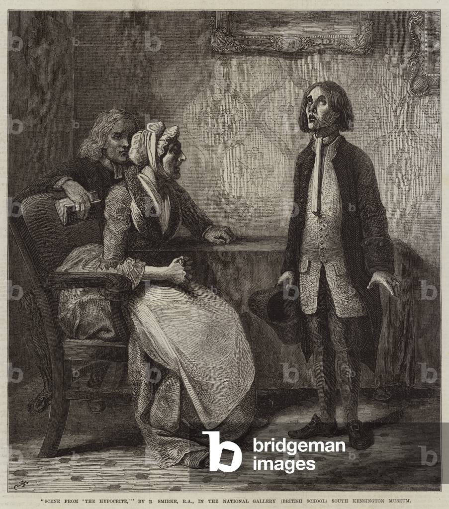 Scene from 'The Hypocrite' (engraving)