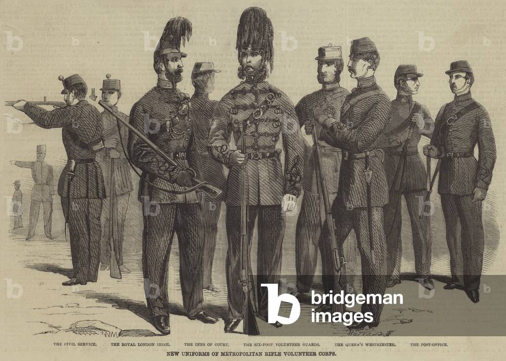 New Uniforms of Metropolitan Rifle Volunteer Corps (engraving)