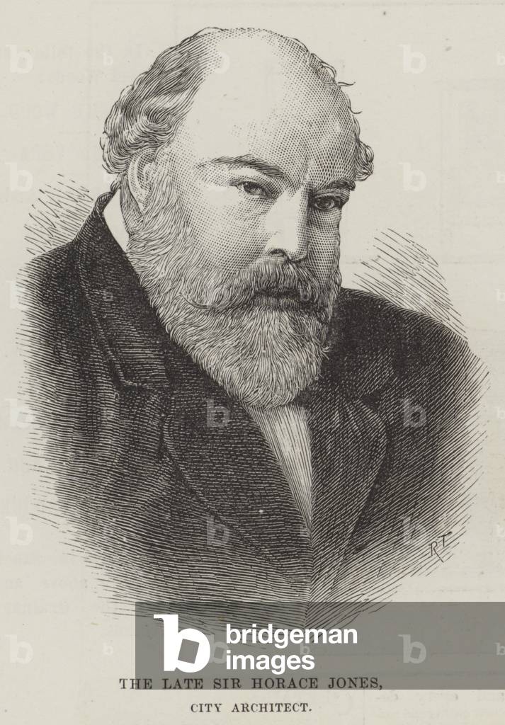 The late Sir Horace Jones, City Architect (engraving)