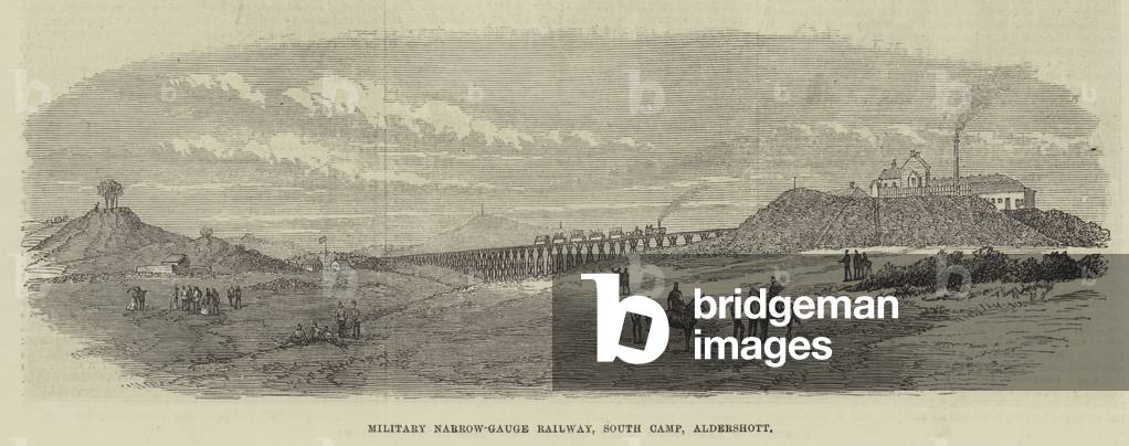 Military Narrow-Gauge Railway, South Camp, Aldershott (engraving)