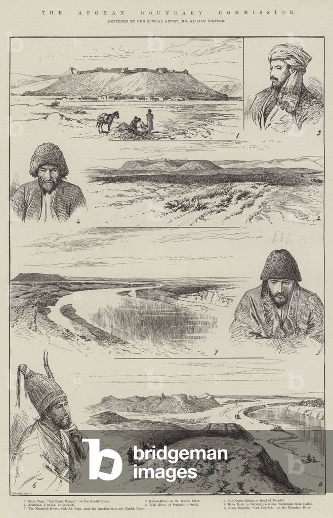 The Afghan Boundary Commission (engraving)