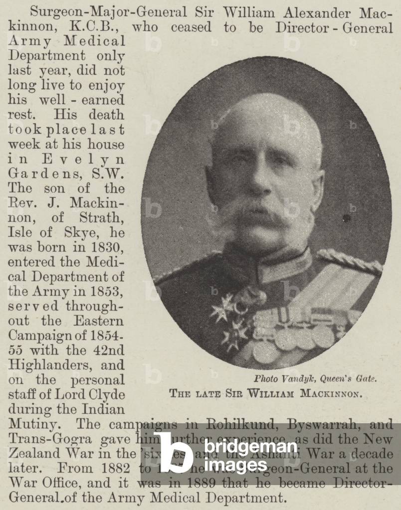 The late Sir William Mackinnon (b/w photo)