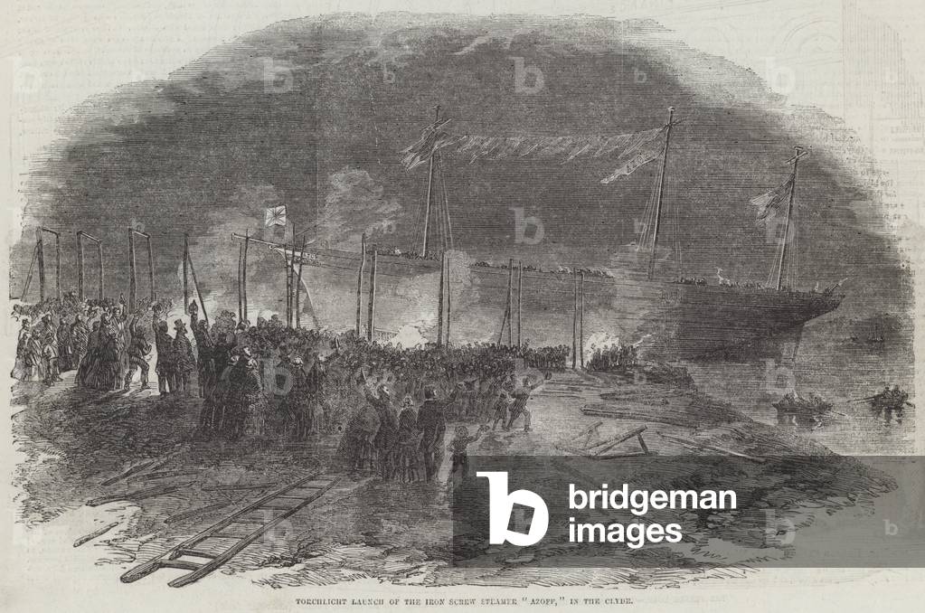 Torchlight Launch of the Iron Screw Steamer 