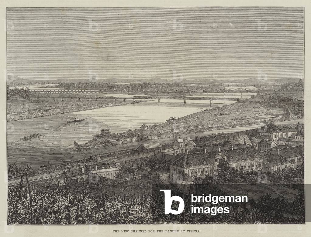 The New Channel for the Danube at Vienna (engraving)