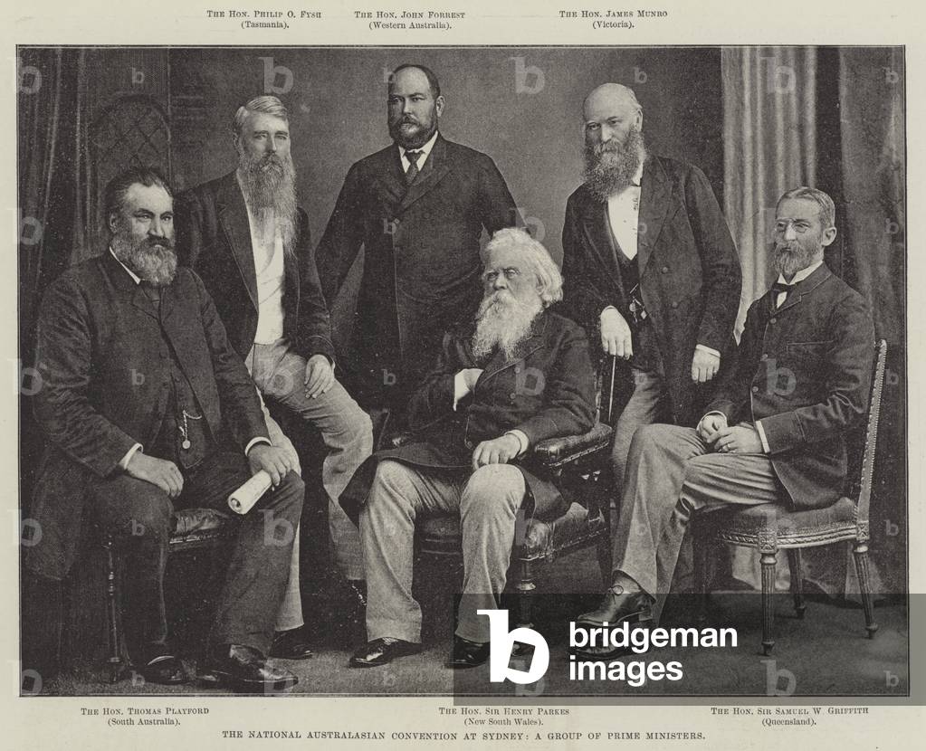 The National Australasian Convention at Sydney, a Group of Prime Ministers (b/w photo)