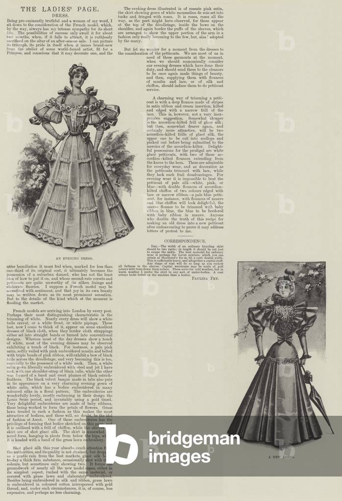 The Ladies' Page, Dress (litho)