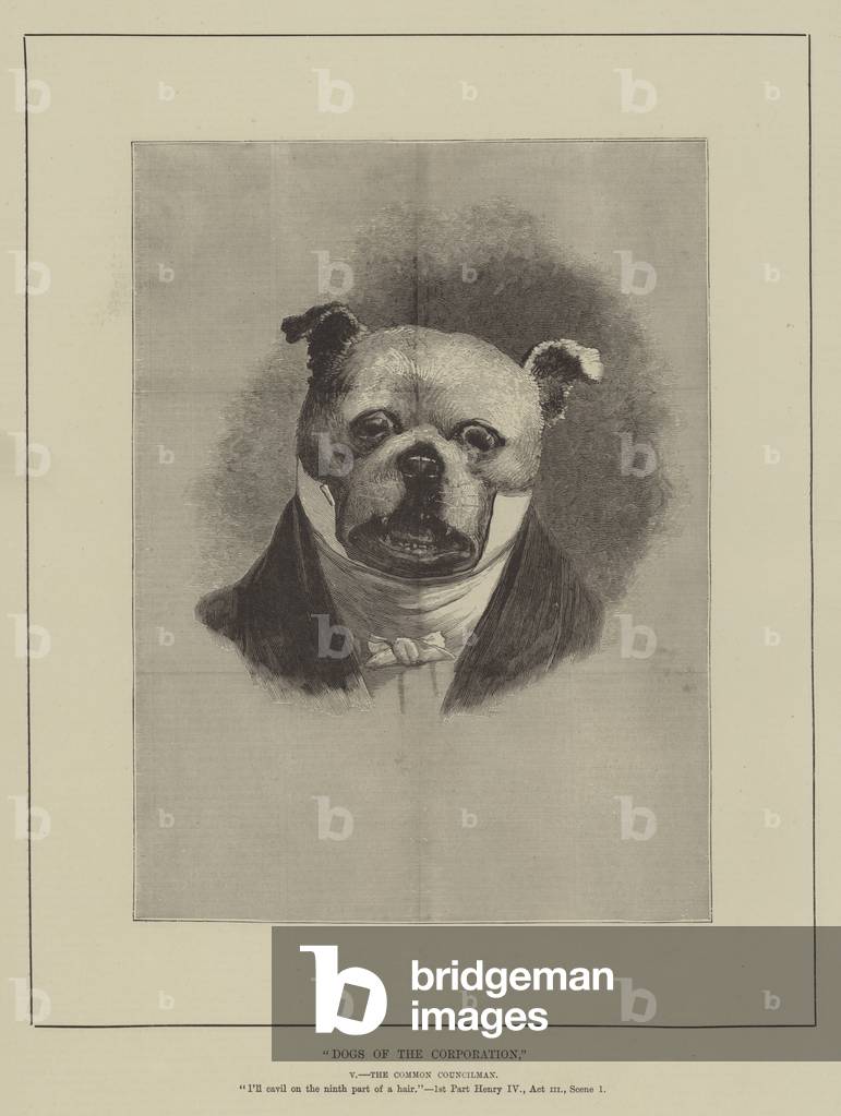 Dogs of the Corporation, 19th century (lithograph)