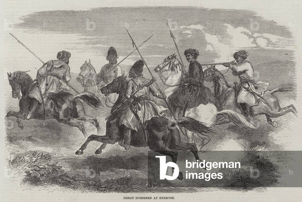 Herat Horsemen at Exercise (engraving)
