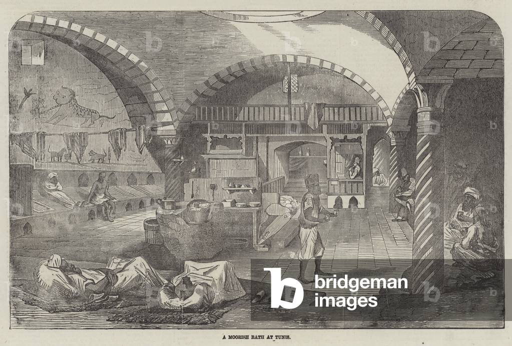 A Moorish Bath at Tunis (engraving)