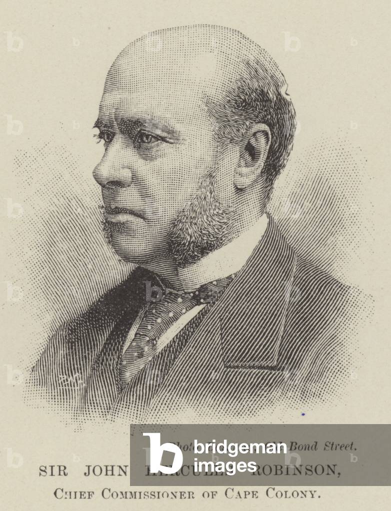 Sir John Hercules Robinson, Chief Commissioner of Cape Colony (engraving)