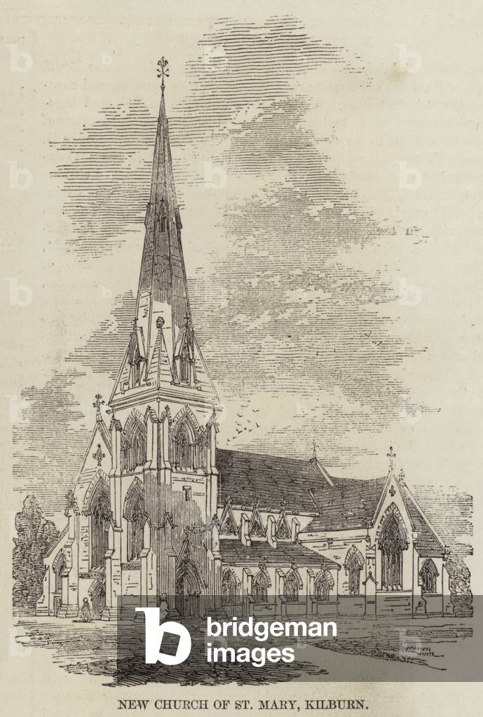 New Church of St Mary, Kilburn (engraving)