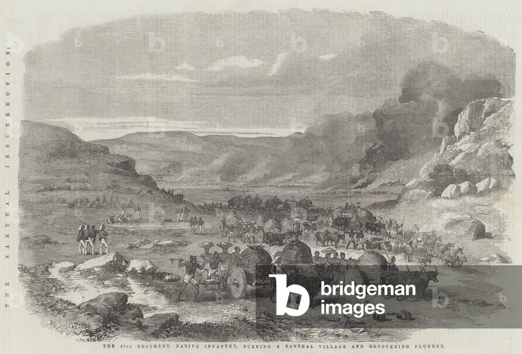 The Santhal Insurrection (engraving)