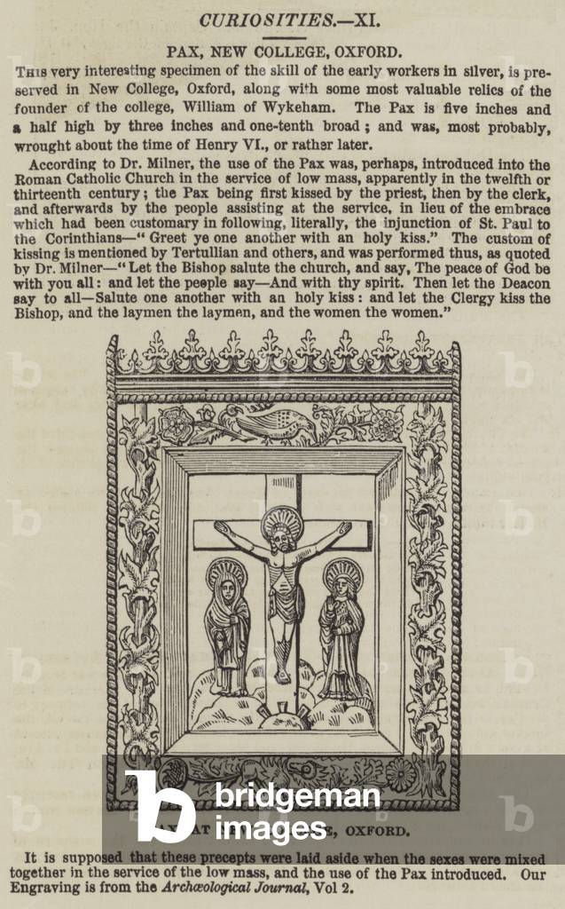 Pax, New College, Oxford (engraving)